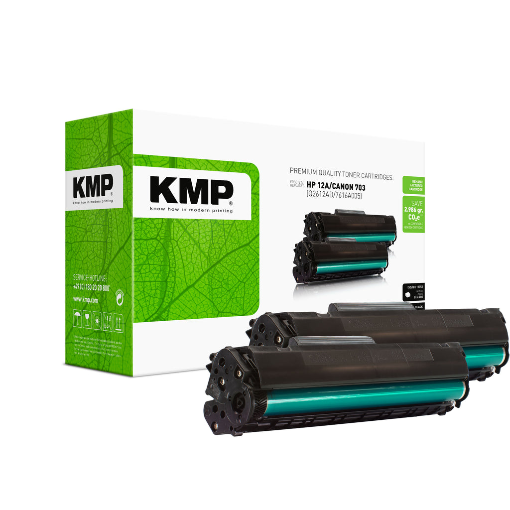 KMP Alternative für HP HP12A (Q2612AD)/ Canon 703 (7616A005)
