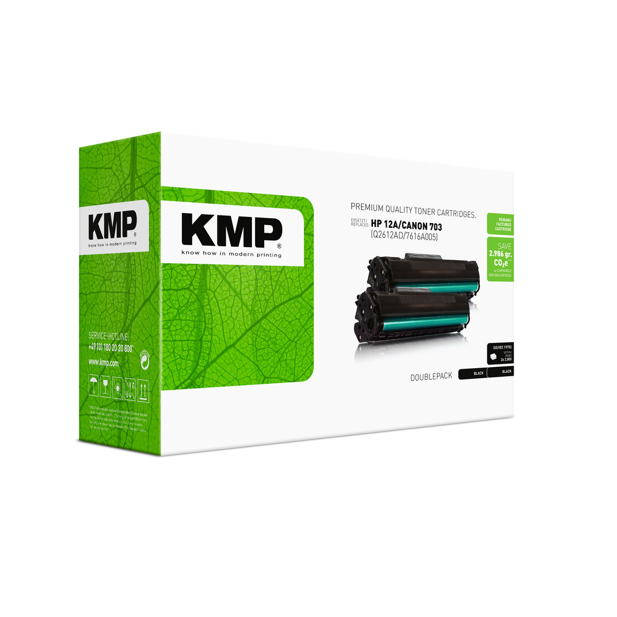 KMP Alternative für HP HP12A (Q2612AD)/ Canon 703 (7616A005)