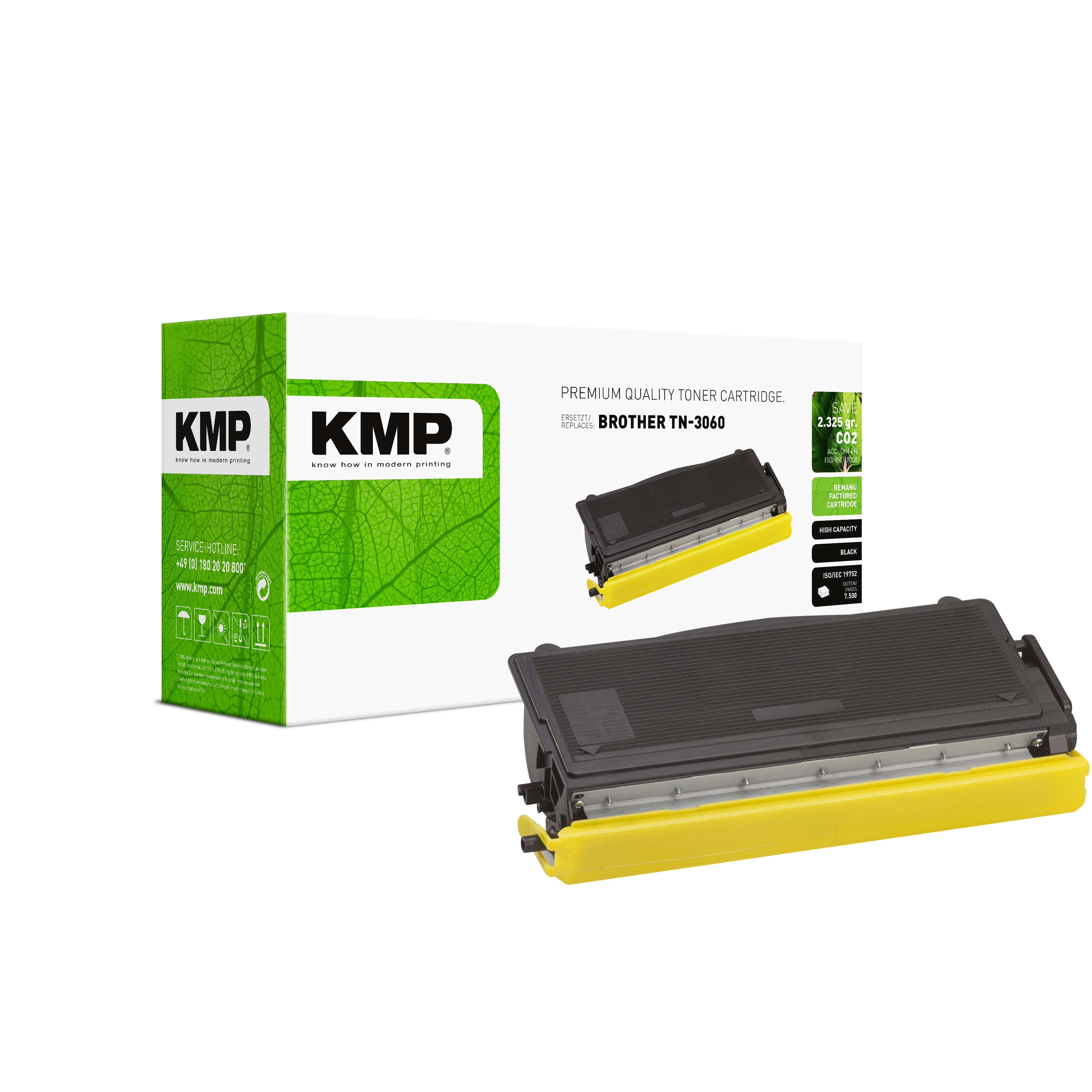 KMP Alternative für Brother TN3060 Toner für Laserdrucker grün und schwarz, kompatibel für Brother HL-5130