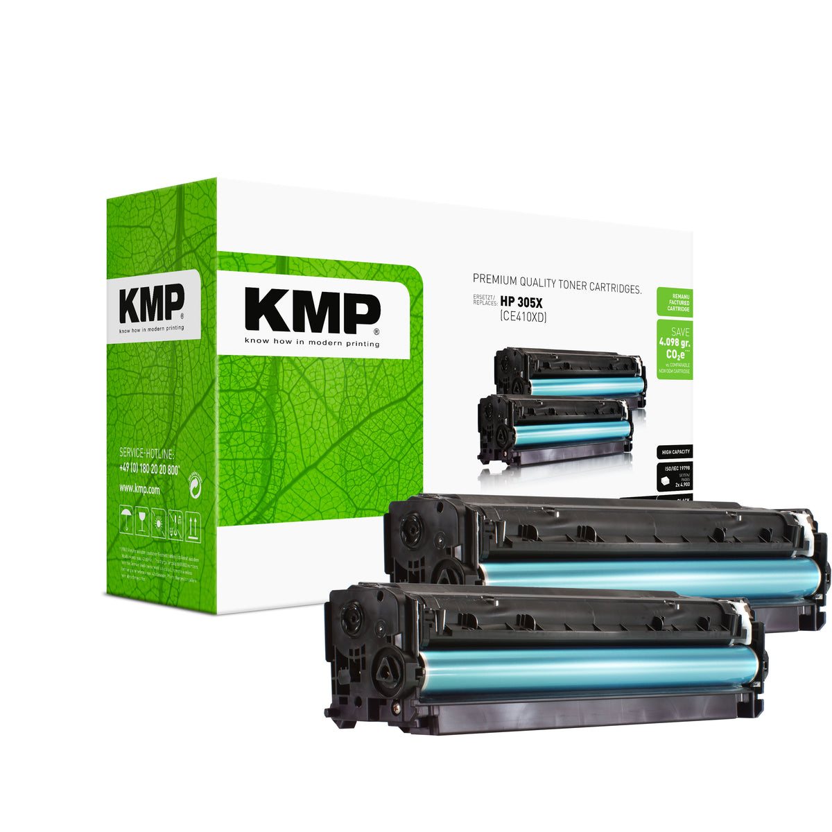 KMP Alternative für HP CE410XD =
2x HP305X (CE410X)