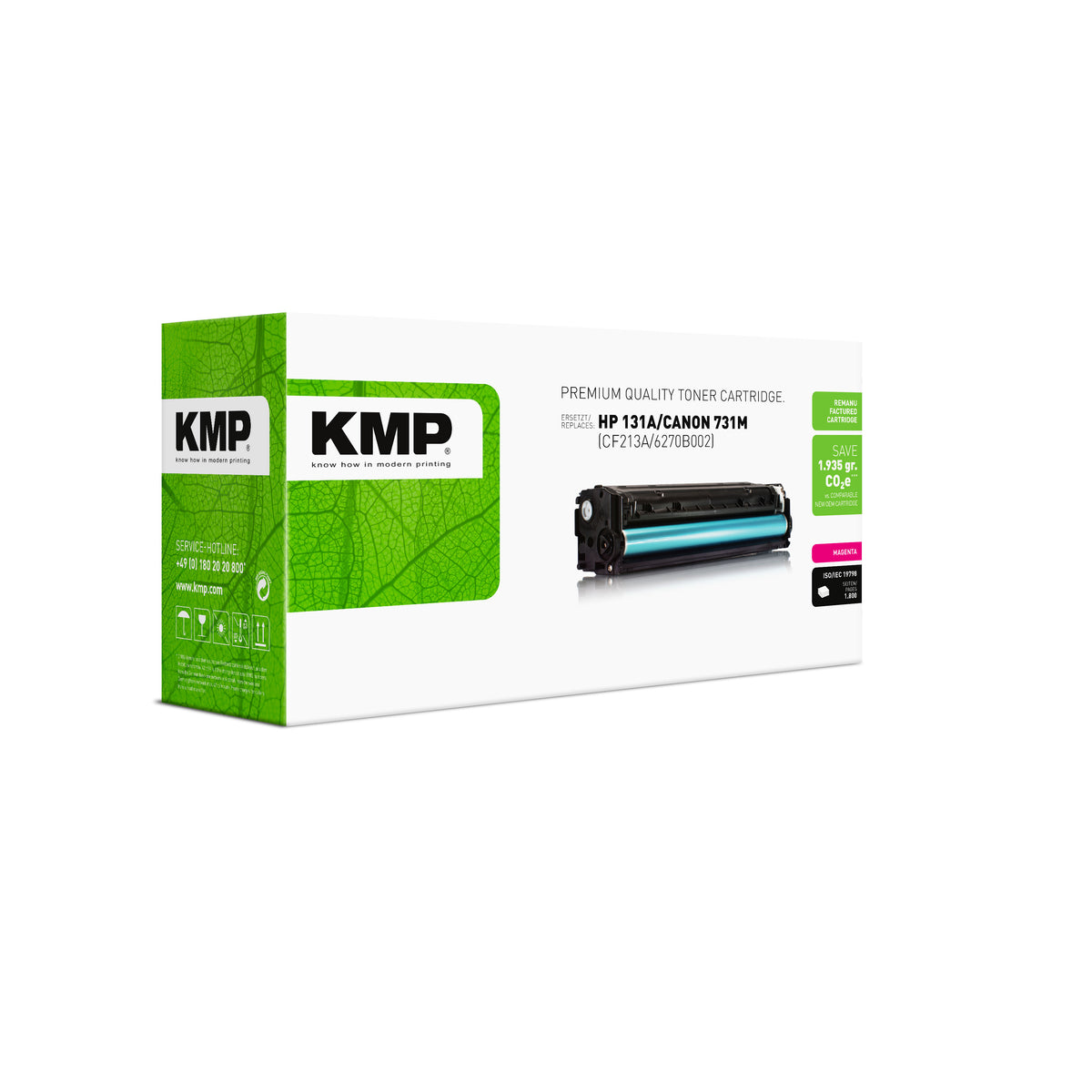 KMP Alternative für HP HP131A/ Canon 731M (CF213A/ 6270B002)