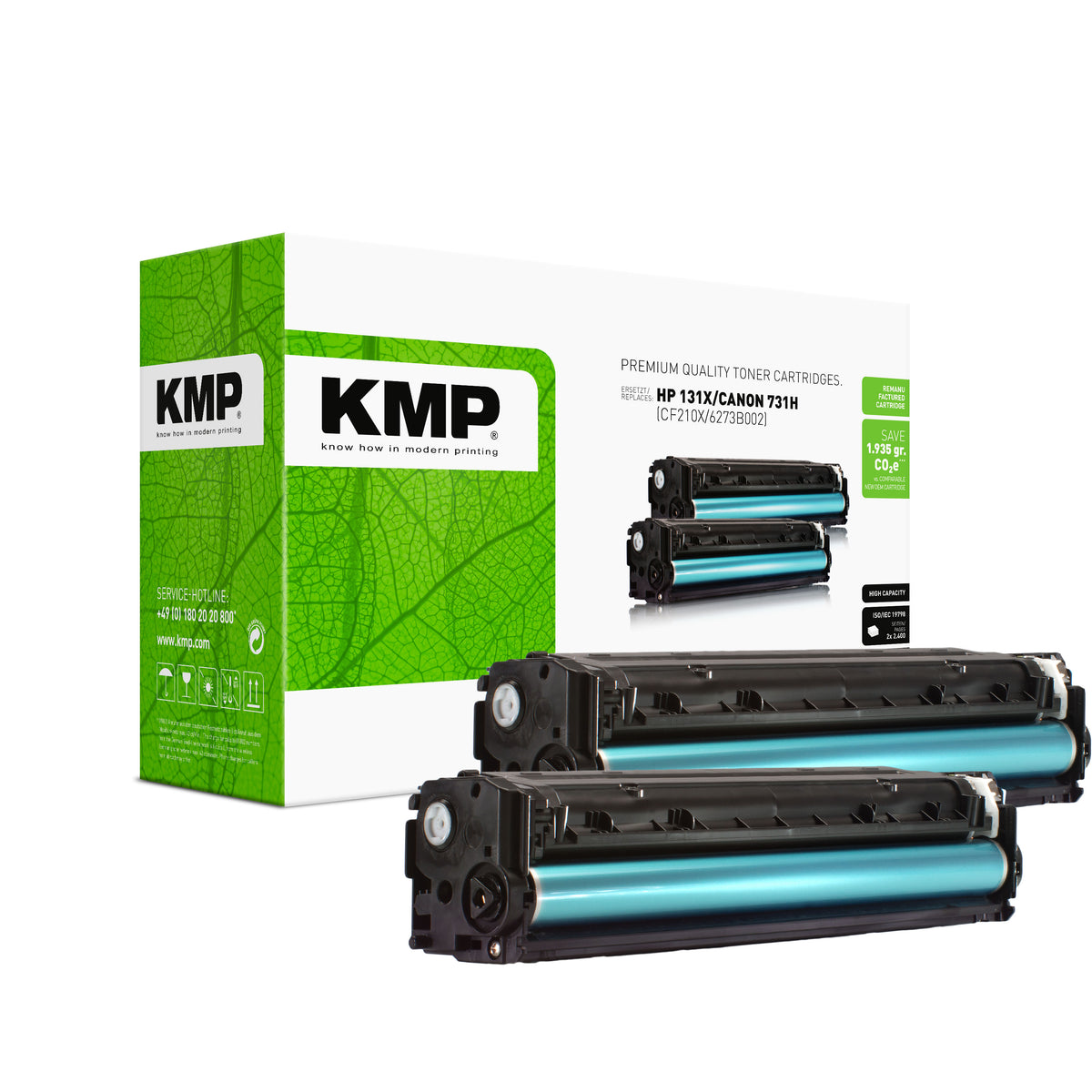 KMP Alternative für HP HP131X/ Canon731H (CF210XD/ 6273B002)