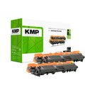 KMP Alternative für Brother 2x TN241BK Tonerpatronen schwarz, 2er Pack kompatibel mit TN241BK