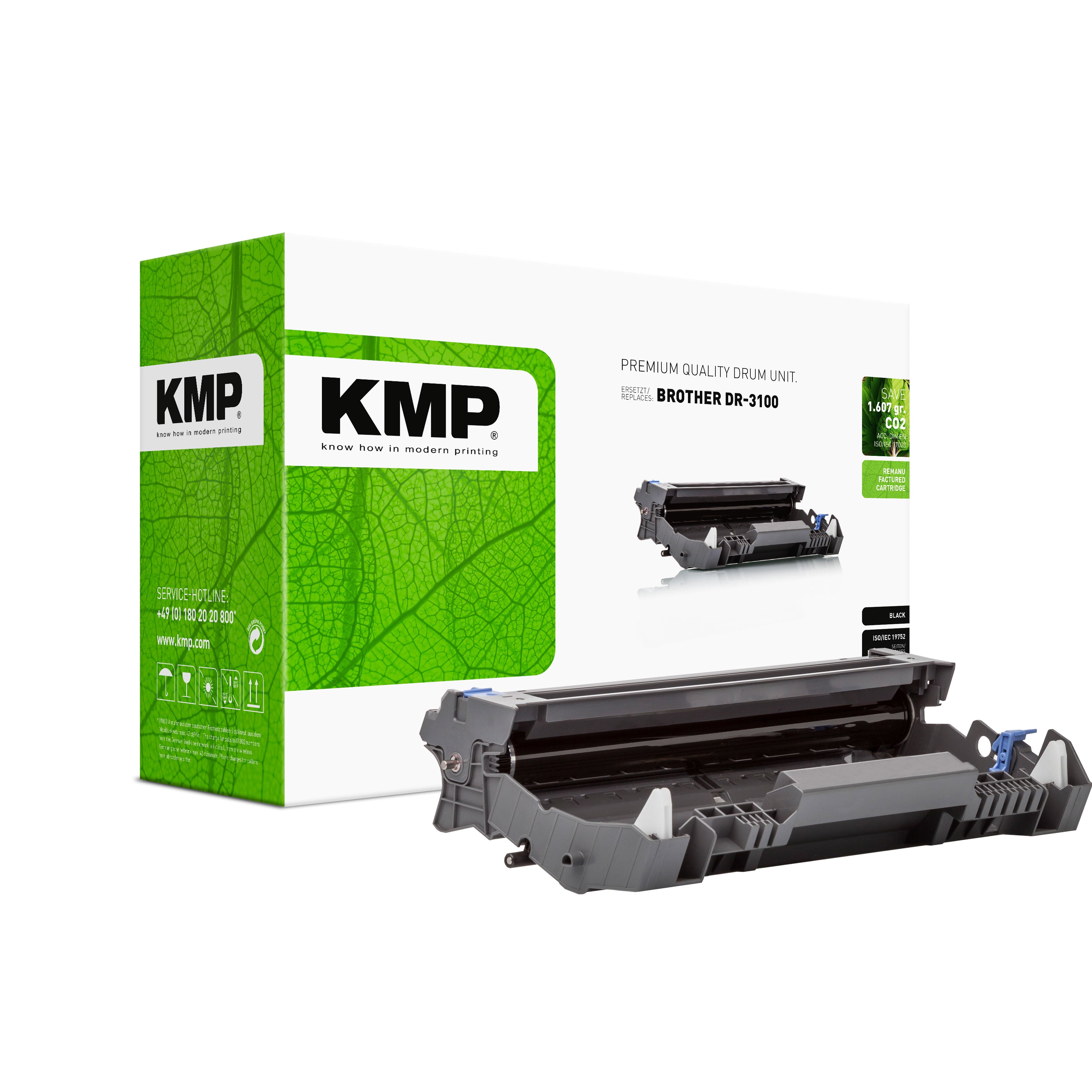 KMP Alternative für Brother DR3100 Trommeleinheit für Laserdrucker in grün mit Ersatz für Brother DR 3100
