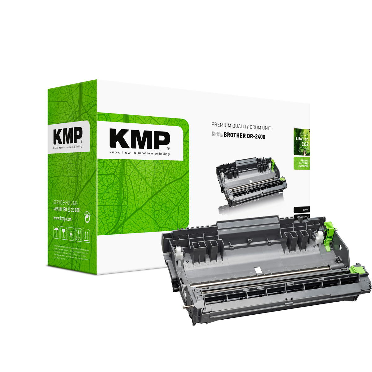 KMP KMP Alternative für Brother DR2400 kompatibler Toner in grün mit Laserdrucker Toner für Brother