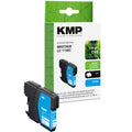 KMP Alternative für Brother LC1100C Tintenpatrone cyan mit Ersatz für Brother LC1100C in Packung