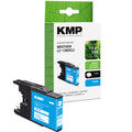 KMP Alternative für Brother LC1280XLC Tintenpatrone cyan mit blauem Kartuschengehäuse für Tintenstrahldrucker