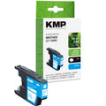 KMP Alternative für Brother LC1240C Tintenpatrone cyan mit Ersatz für Brother Drucker, verpackt im Karton