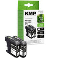 KMP Alternative für Brother LC123BKBP2 Tintenpatrone doppelt, schwarz, als Alternative für Brother LC123BKBP2