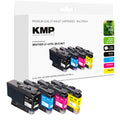KMP Alternative für Brother LC427XLBK,C,M,Y Tintenpatronen für Brother, Farbstoff C M Y in Kartonoptik