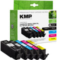 KMP Alternative für Canon PGI580PGBK XXL und CLI581BKCMY XXL Druckerpatronen-Set mit Tintenpatronen in Schwarz und Farbe
