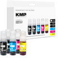 KMP Alternative für Canon GI51PGBK, GI51C, GI51M, GI51Y Tintenpatronen in Schwarz mit pigmentierter Tinte