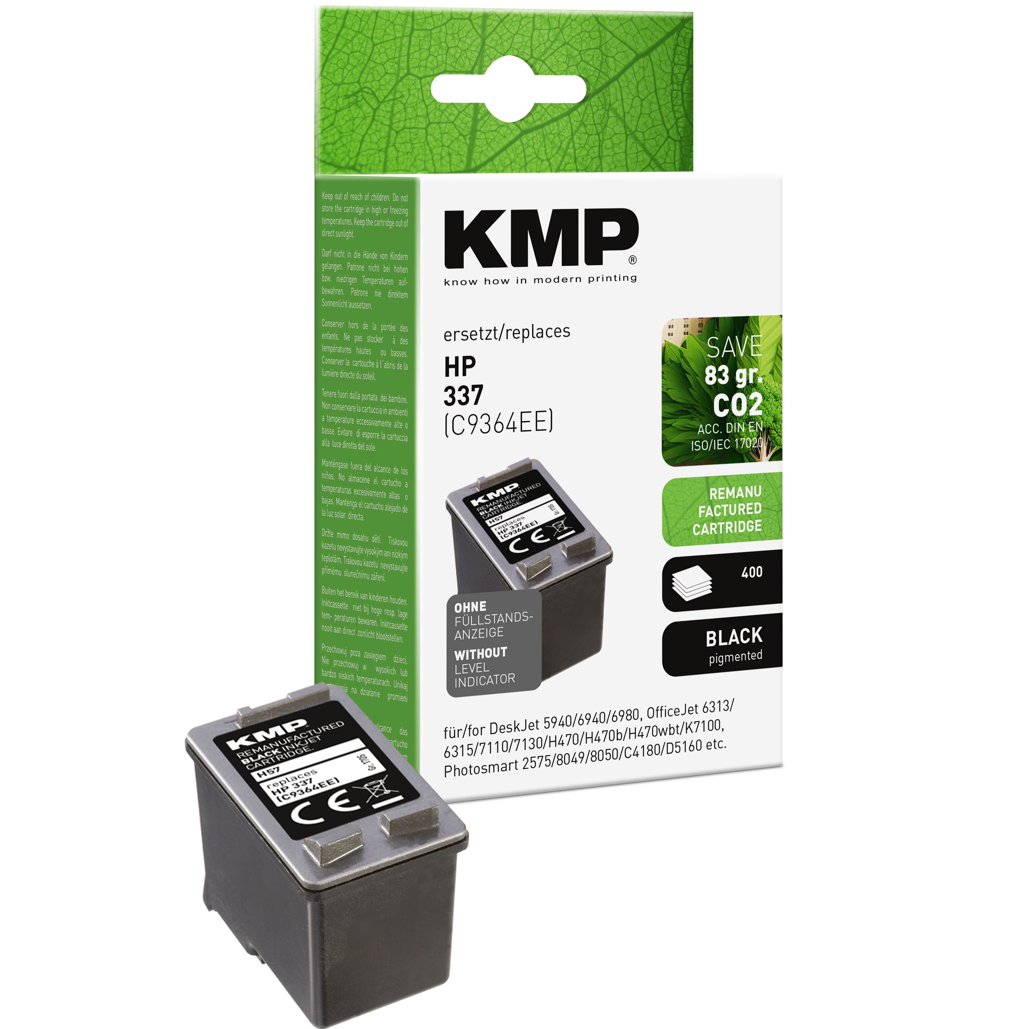 KMP Alternative für HP HP337 C9364EE kompatible Tonerpatrone schwarz mit Ersatz für HP Deskjet und Officejet