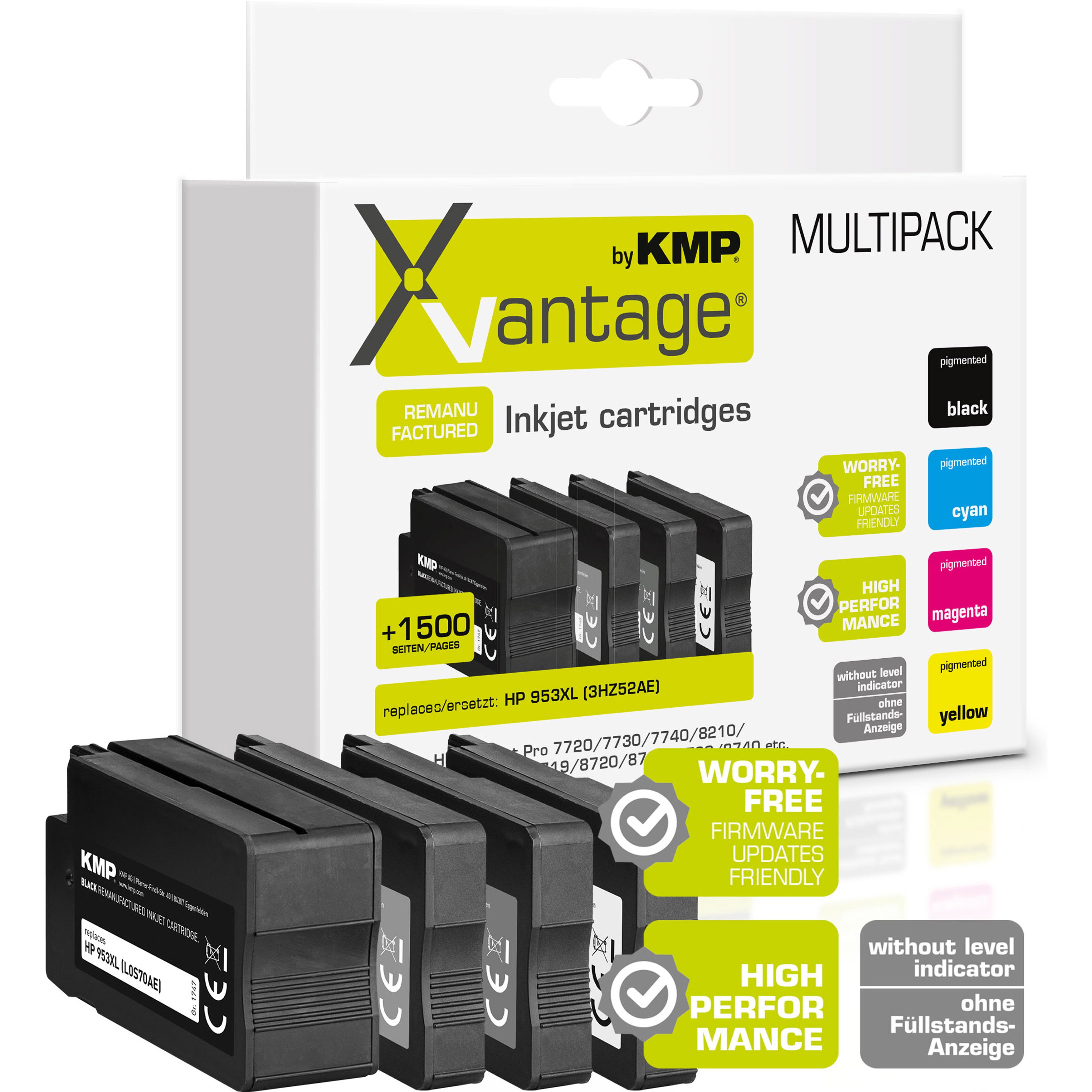KMP Alternative für HP HP953XL 3HZ52AE Tintenpatrone schwarz, kompatibel mit HP 3HZ52AE für Officejet Pro