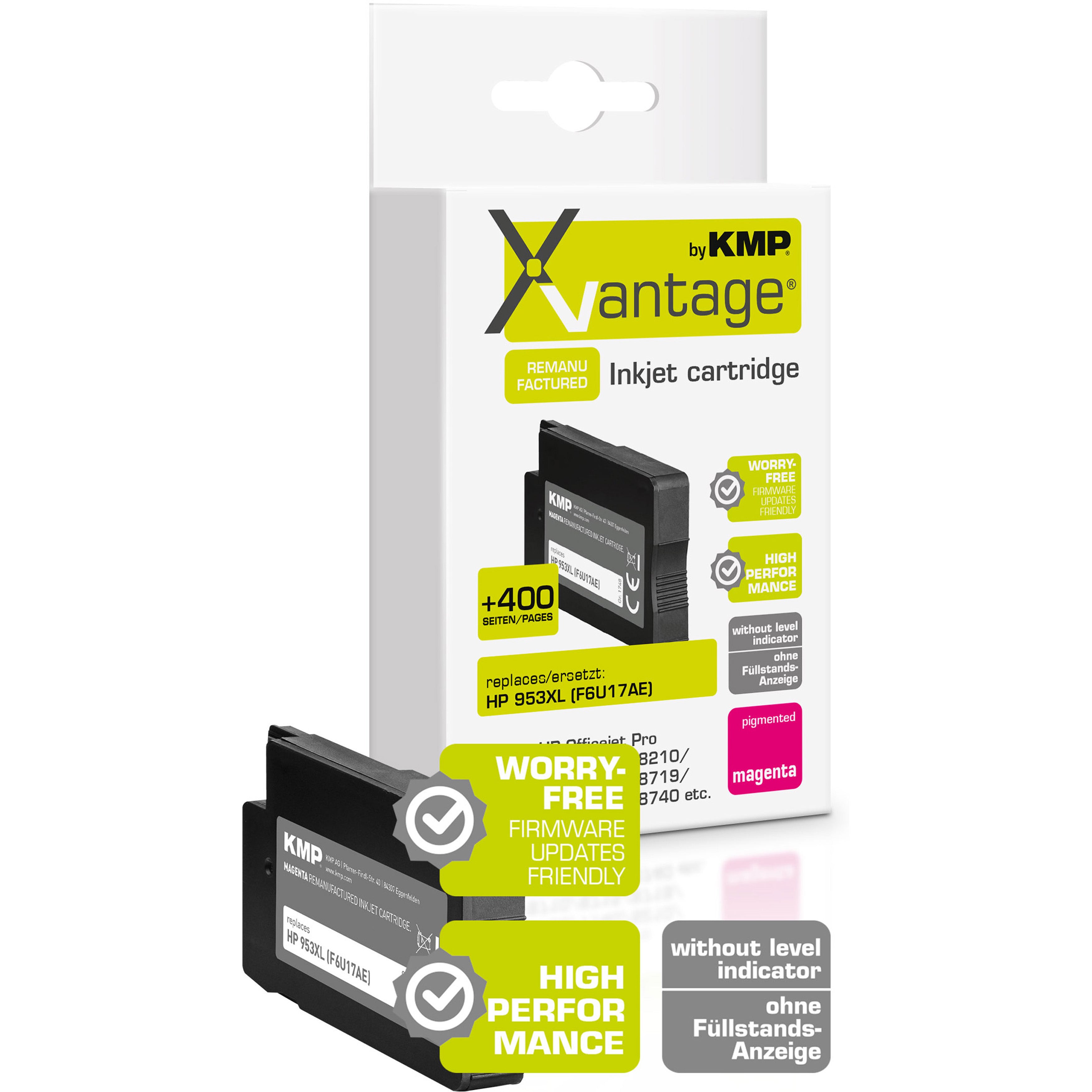 KMP Alternative für HP HP 953XL F6U17AE Tintenpatrone magenta für HP Officejet Pro mit Drucker-Verbrauchsmaterial