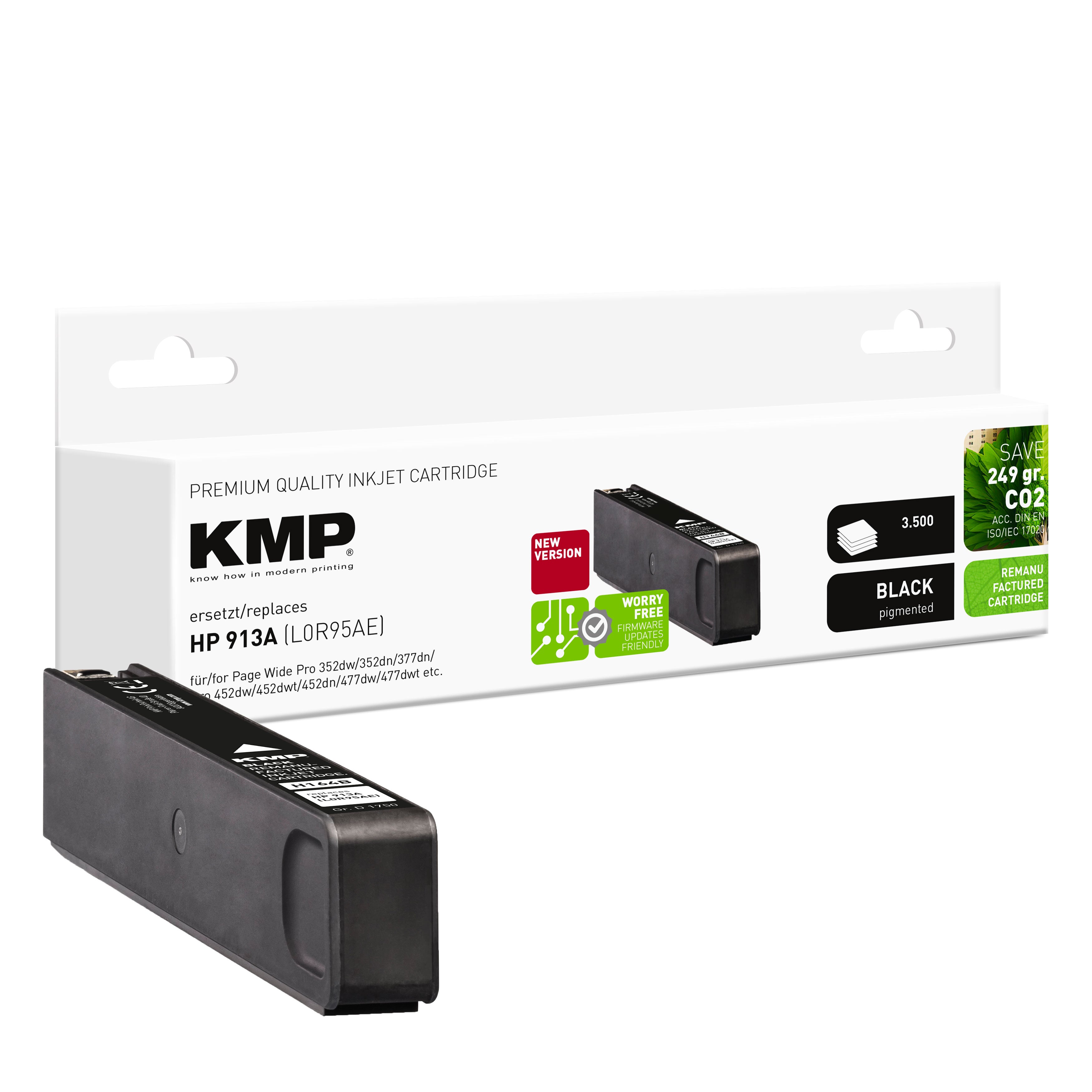 KMP KMP Alternative für HP HP913A L0R95AE Tonerpatrone schwarz kompatibel für HP PageWide Pro 352dw