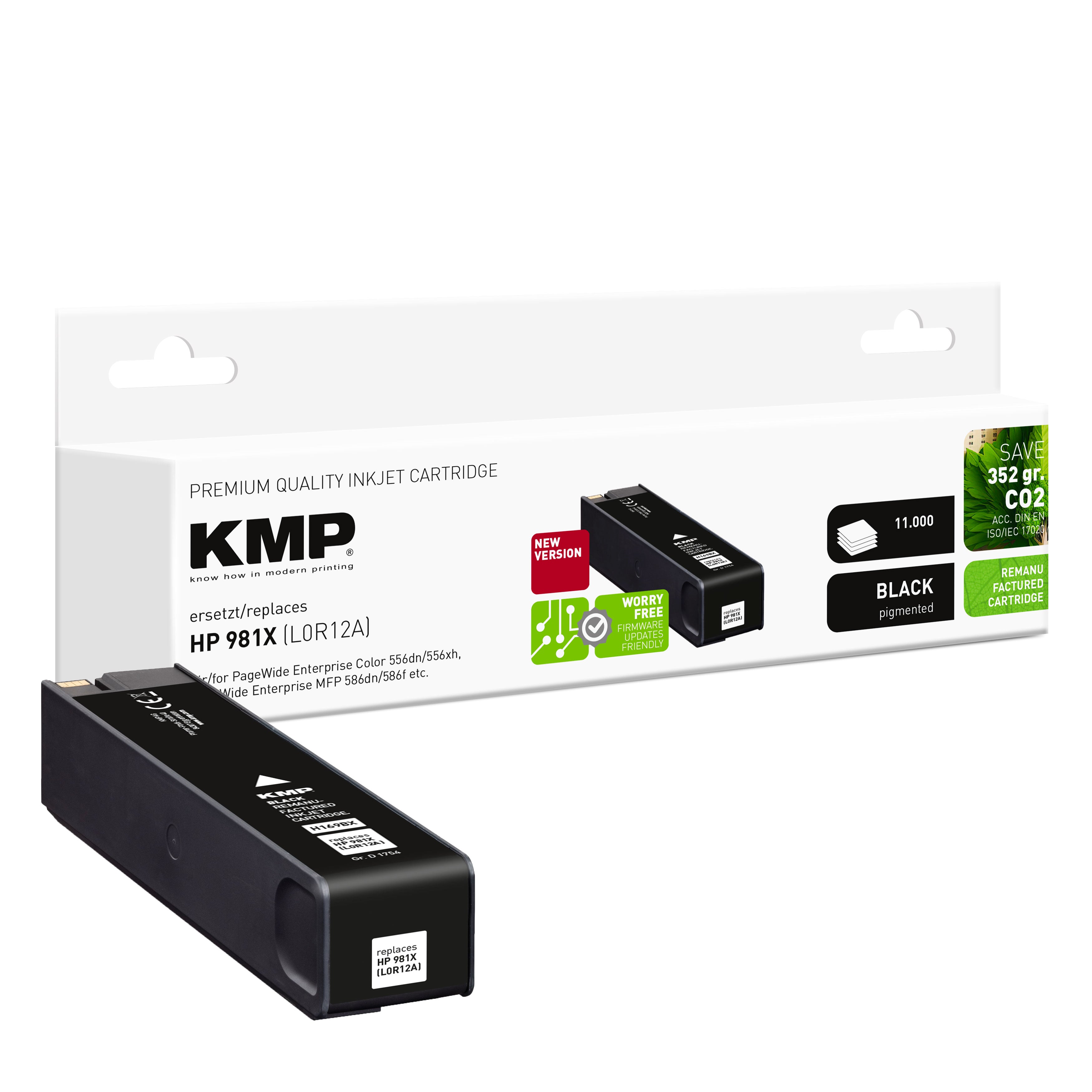 KMP KMP Alternative für HP HP981X L0R12A Tonerpatrone, schwarz, für HP PageWide Enterprise 556dn