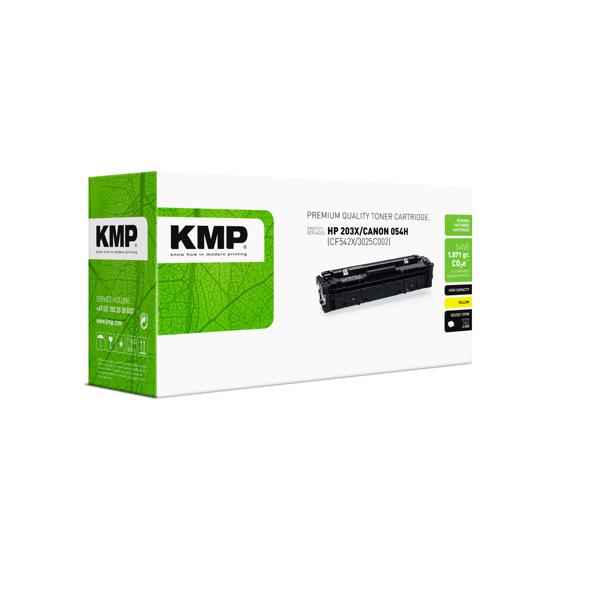 KMP Alternative für HP HP203X (CF542X)/ Canon 054H (3025C002)