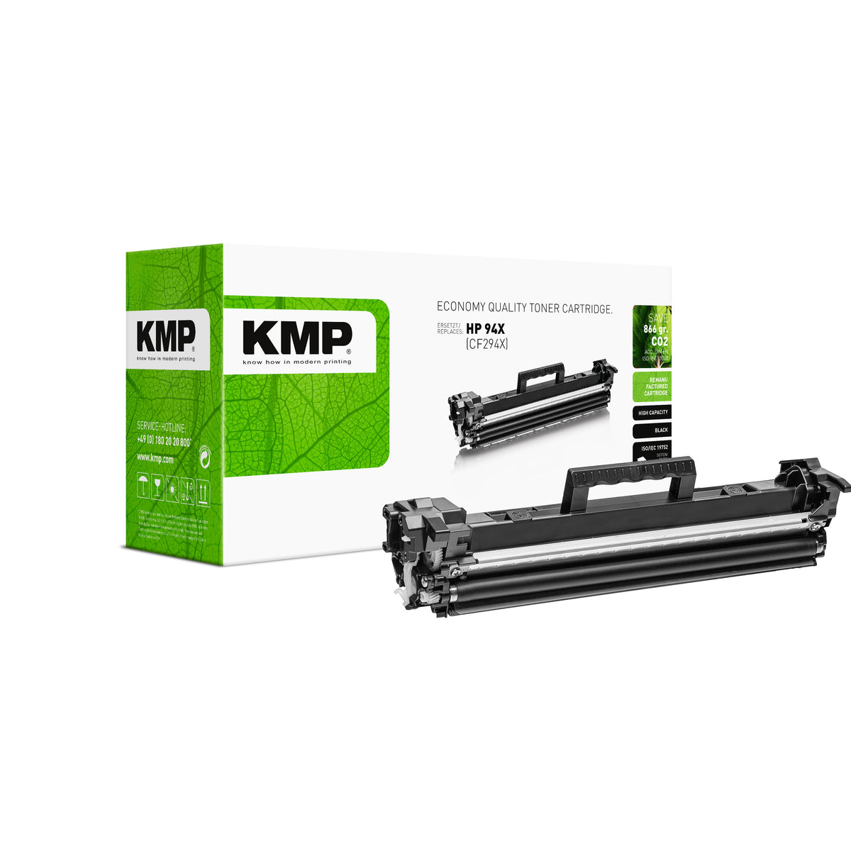 KMP Alternative für HP HP94X CF294X ECO Tonerpatrone schwarz mit ECO Alternative für Laserdrucker