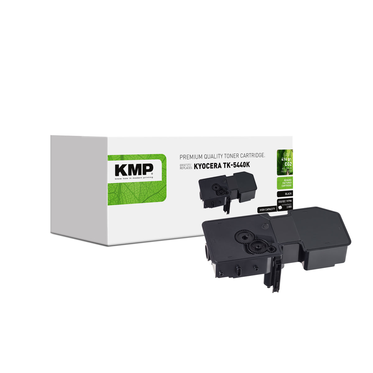 KMP Alternative für Kyocera TK5440K Tonerpatrone schwarz für Kopierer und Faxgeräte, kompatibel mit 1T0C0A0NL0
