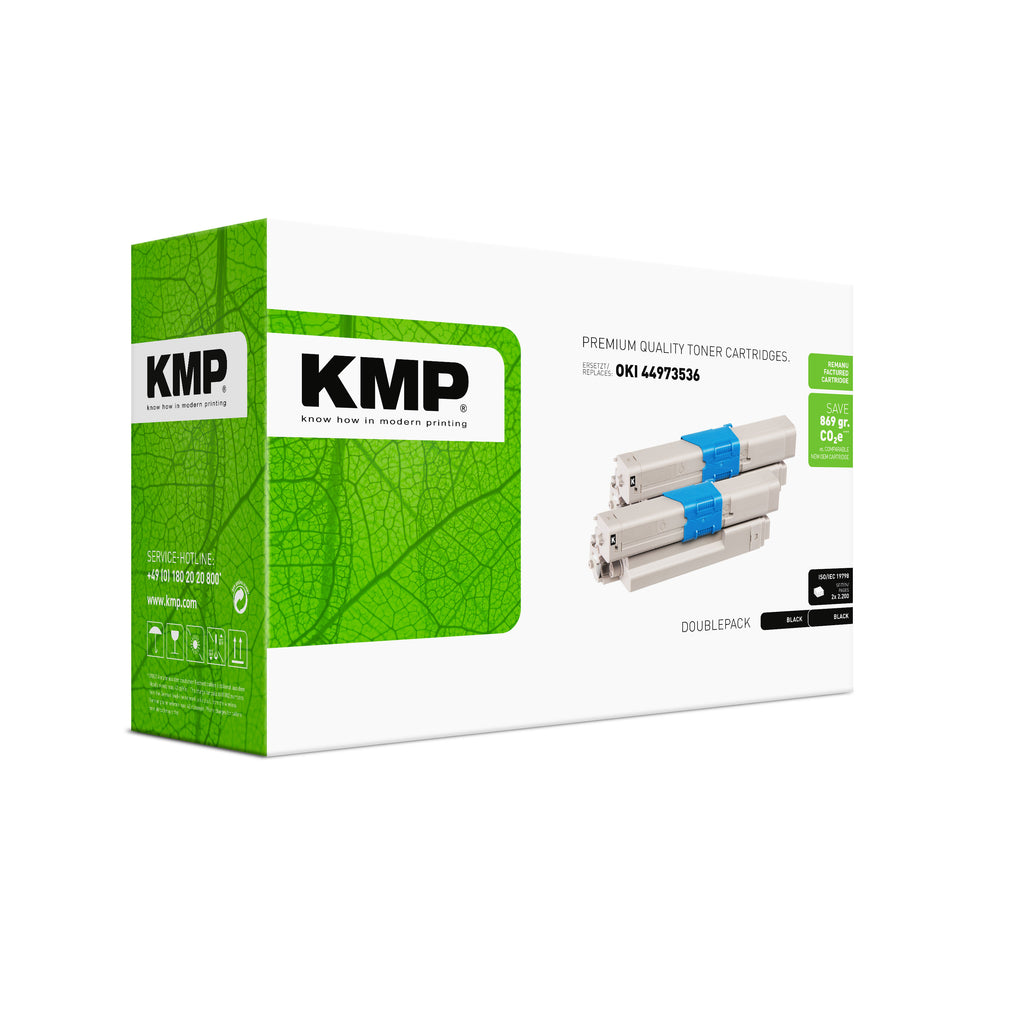KMP Alternative für OKI 2x 44973536