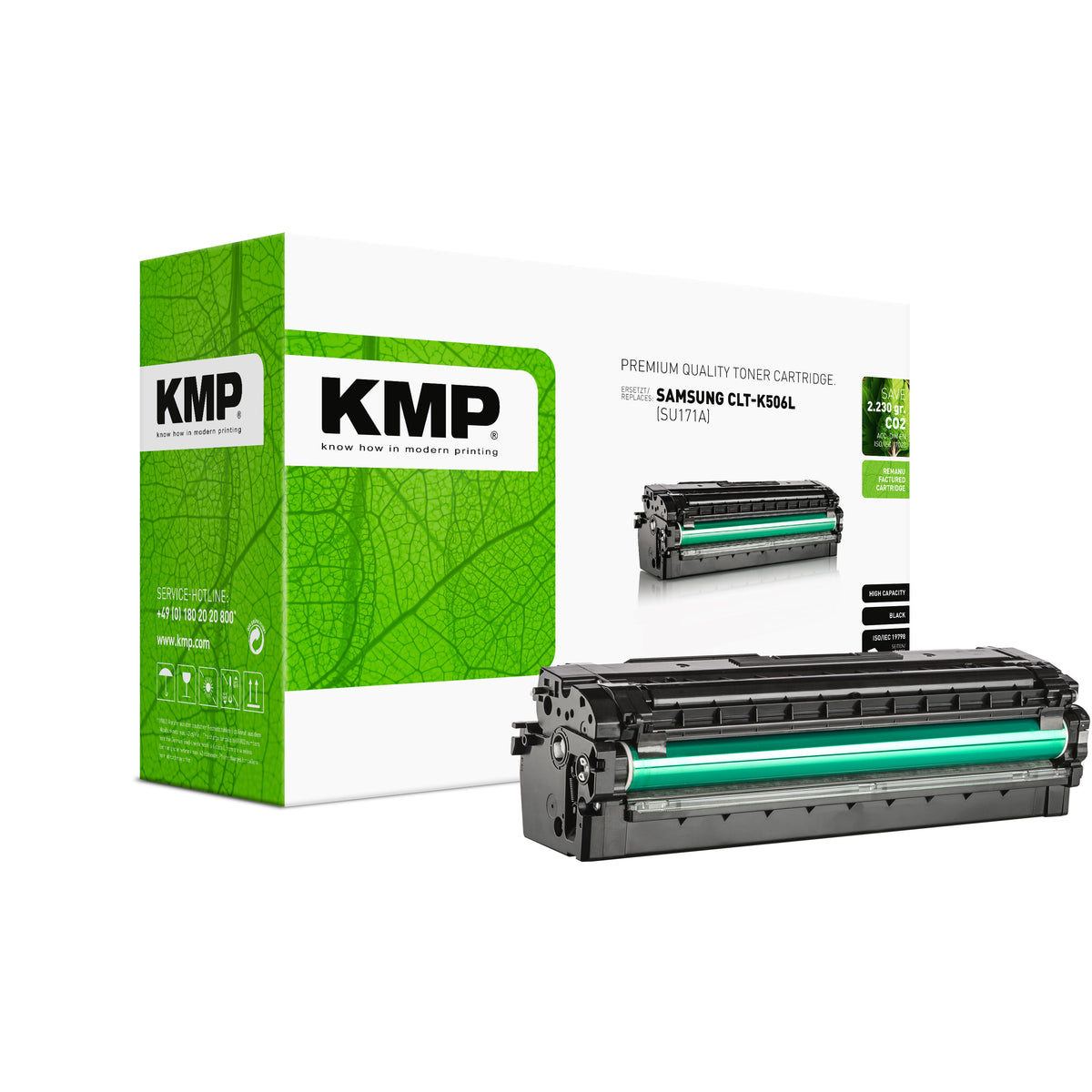 KMP Alternative für Samsung CLTK506LELS SU171A Tonerpatrone in grünem Design, kompatibel für Samsung CLP-680DW