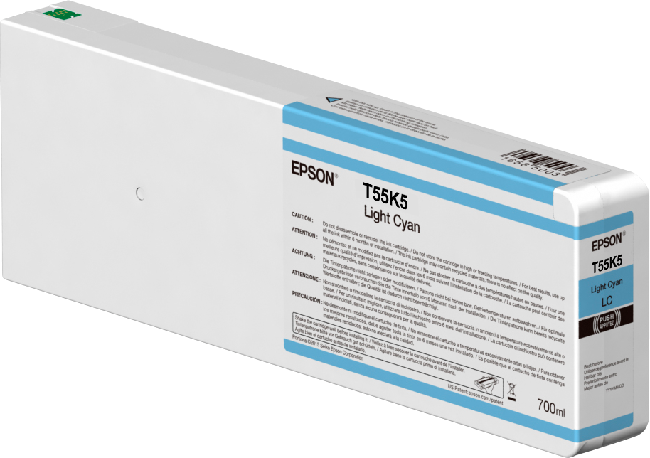 Epson Tinte light cyan 700 ml Tintenpatrone für SureColor SC P6000 mit flüssiger Ink