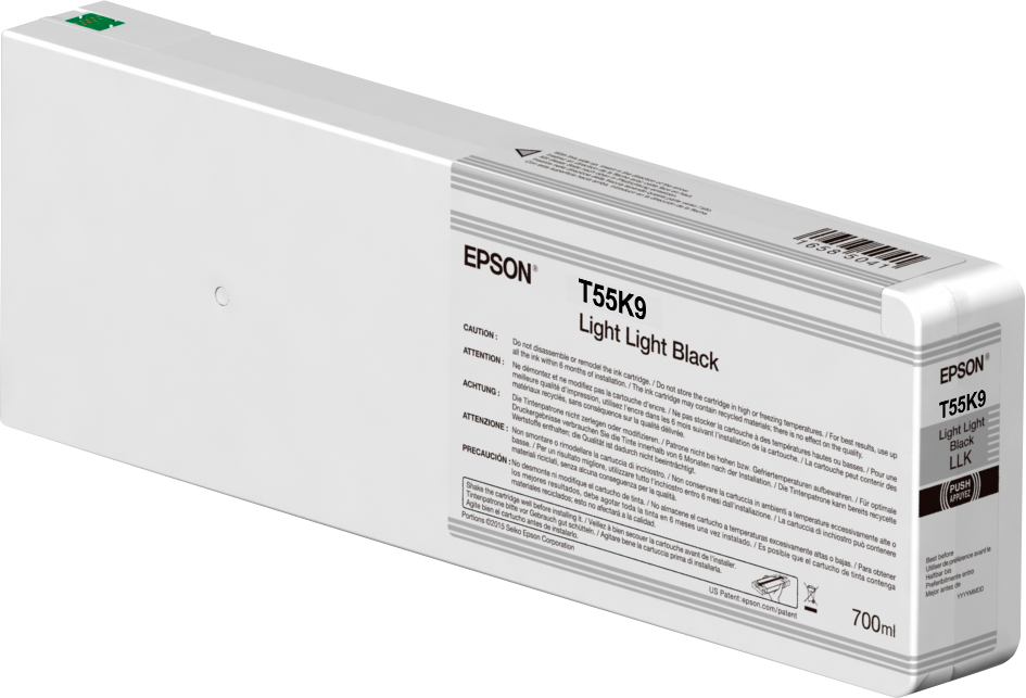 EPSON Tinte light light schw. 700ml SC P6000 bis P9000 Tintenflasche für pigmentbasierte Druckverfahren