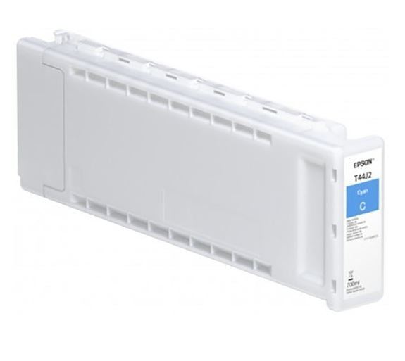 Epson Tinte cyan 700ml SC P7500 und P9500 C13T44J240, Original Tintenflasche für Großformatdrucker mit klarer Anzeige