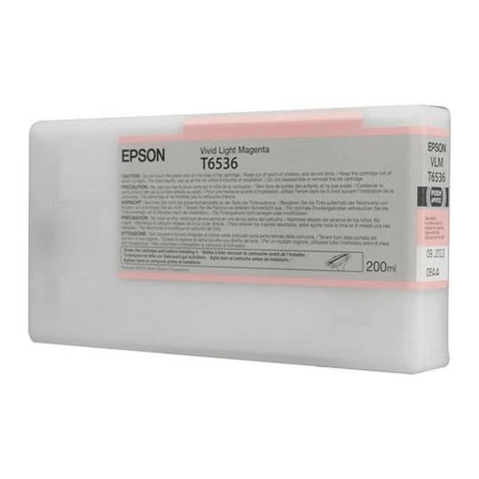 Weiße Kunststoff-Tintenpatrone von Epson mit Etikett