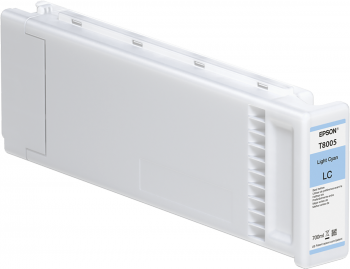 Epson Tinte light cyan 700ml SC P10000 20000 C13T800500 Nachfüllflasche mit Einfüllfunktion, hellblau