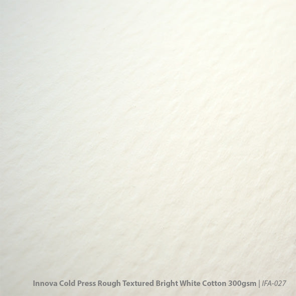 Innova IFA27 Cold Press Rough BW Cotton 300 A4 25 Blatt raues Baumwollpapier in hellem Weiß für Schwarzweißdruck