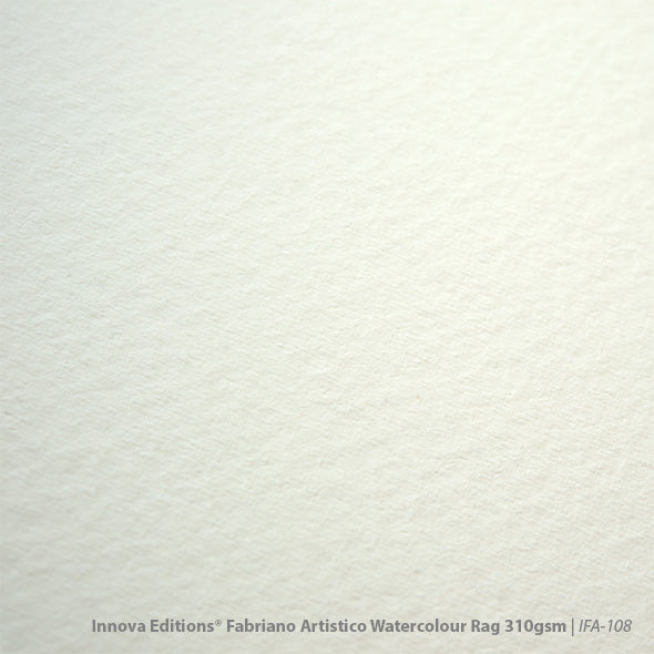 Innova IFA108 Fabriano Artistico Aquarellpapier A4 mit Rag Papierstruktur, 25 Blatt im hellen Ton