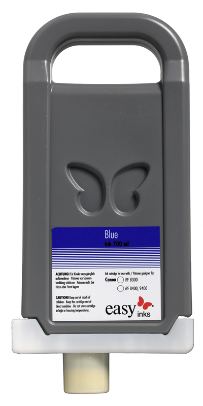 easy inks Tintentank Blau für Canon iPF8400, 8400S, 8400SE, 9400, 9400S, kompatibel zu PFI-706, 7