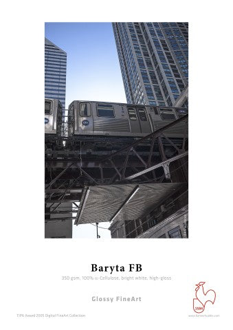 Baryta FB 100% Alpha-Zellulose, hellweiss 0,610x12m 350gsm 1 Rolle 3 Zoll