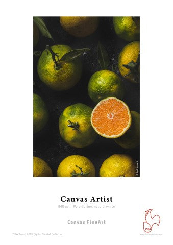Canvas Artist 100% Poly-Cotton, naturweiss 0,914x12m 340gsm 1 Rolle 2 Zoll