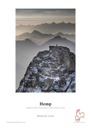 Hemp fibre 290 gsm, 60% Hemp fibre, 40% Cotton, white, matt A2 290gsm 25 Blatt