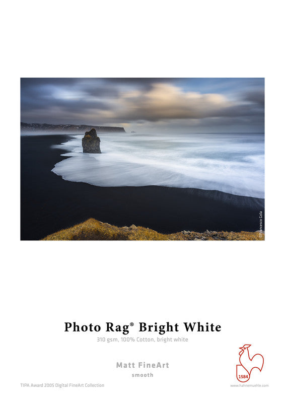 Photo Rag Bright White 310 gsm von Hahnemühle Fine Art Papier in reinem Weiß mit mattem Papierfinish
