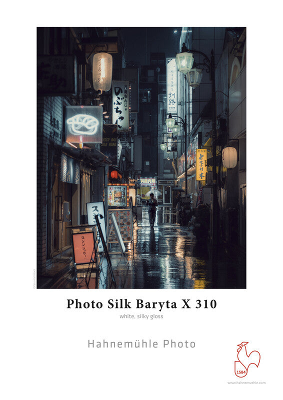 Photo Silk Baryta X 310gsm von Hahnemühle ist eine weiße Baryta Fotopapierrolle mit seidig glänzender Oberfläche