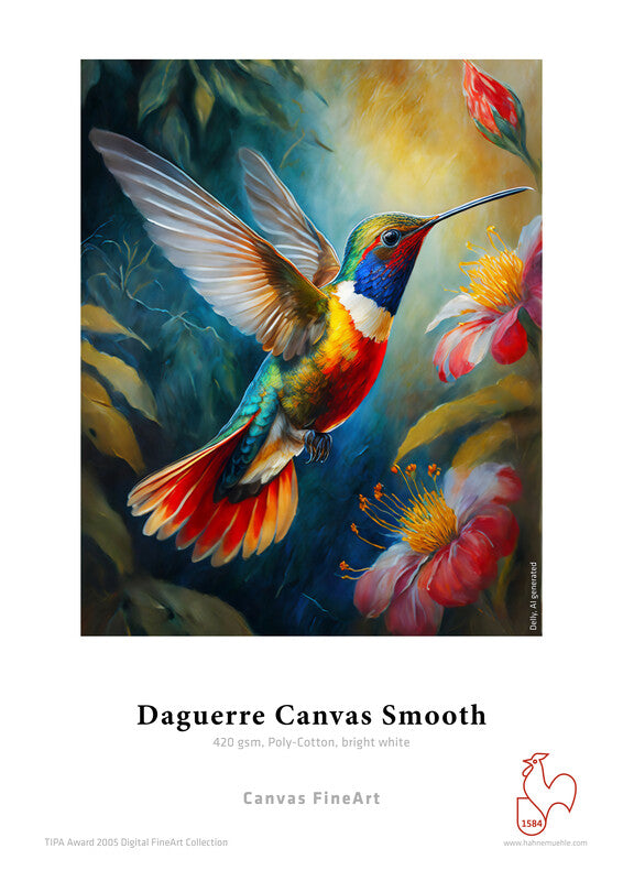Daguerre Canvas 400 gsm Hahnemühle Leinwandrolle aus Poly-Cotton in strahlendem Weiß für Druck und Kopie