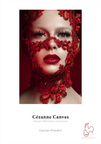 Cezanne Canvas 100% Baumwolle, naturweississ 1,524x12m 430gsm 1 Rolle 3 Zoll