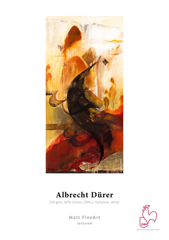Albrecht Dürer Hahnemühle Hadern Künstlerpapier Rolle naturweiß, 0,432 x 12 m, 210 g pro m2, 3 Zoll