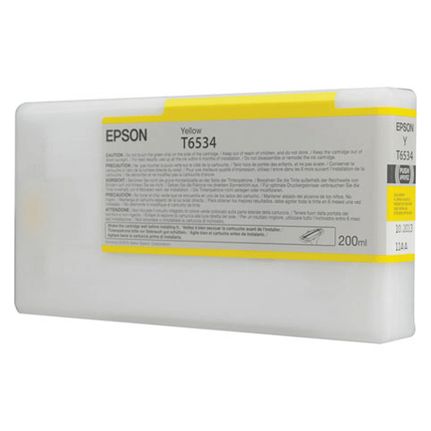 Weiße Kunststoff-Tintenpatrone von Epson mit Etikett
