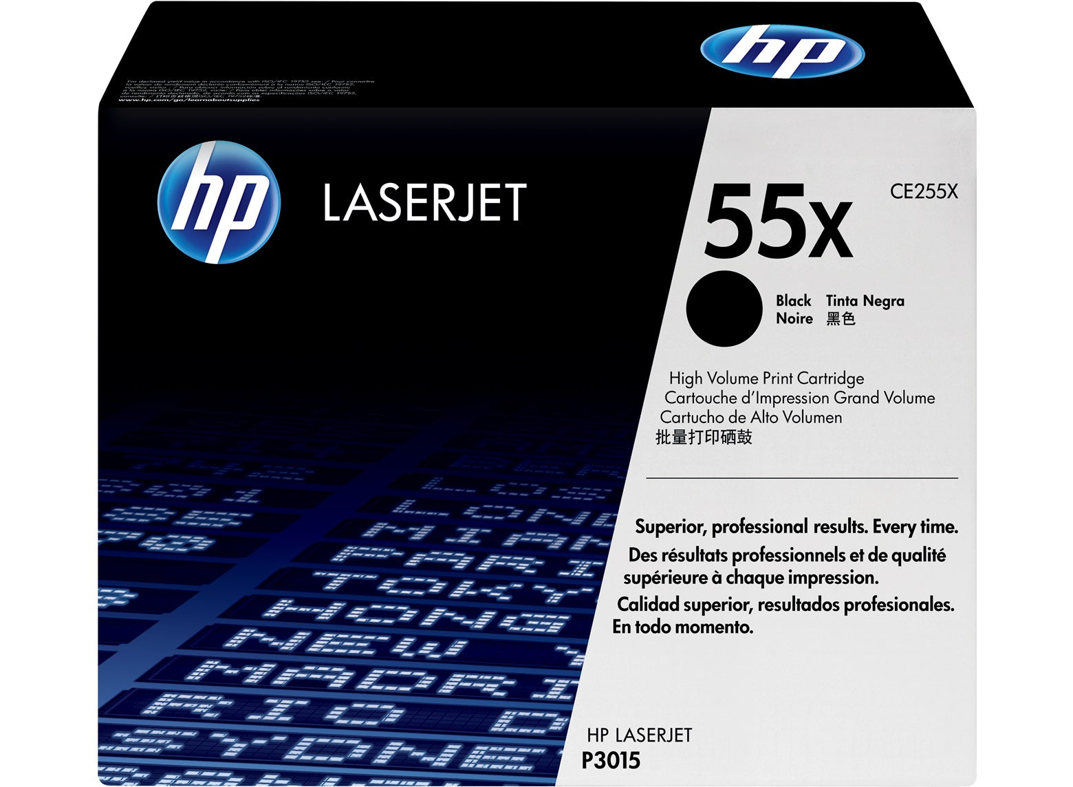 HP Toner CE255X 55X LaserJet schwarzer Toner für HP Drucker, 55X mit CE255X Aufdruck